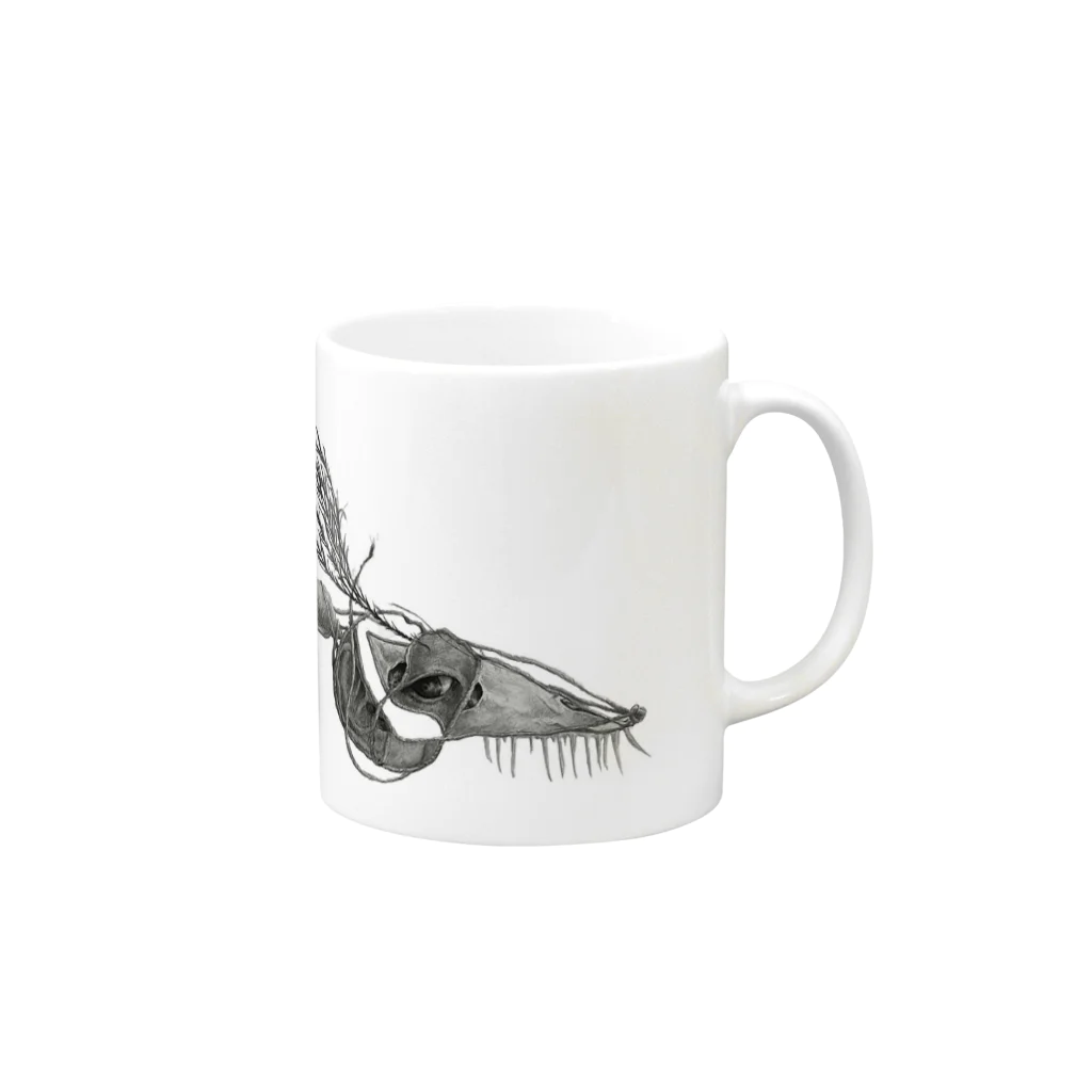 YAMAshoのDEAR DEER Mug :right side of the handle