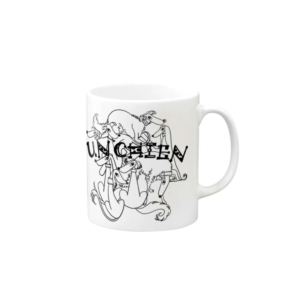 UnchienのUn chien Mug :right side of the handle