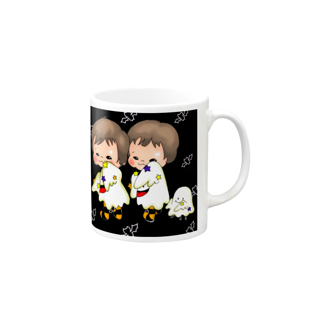 しまざきぱんのゆるべびグッズ Mug :right side of the handle