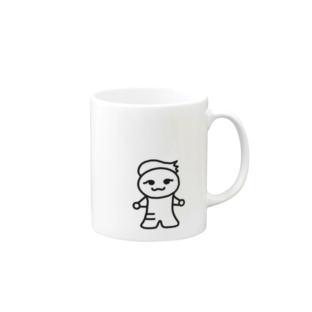 zouのモノクロあしぞうくん Mug :right side of the handle