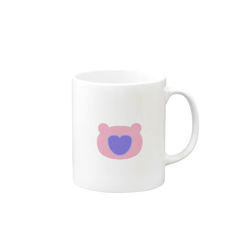 みたむらみたむのぴんくま(むらさき) Mug :right side of the handle