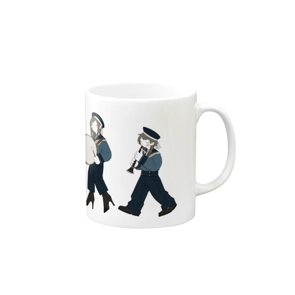 ホンダソウイチのウミネコの音楽隊　2023年美少年展 Mug :right side of the handle