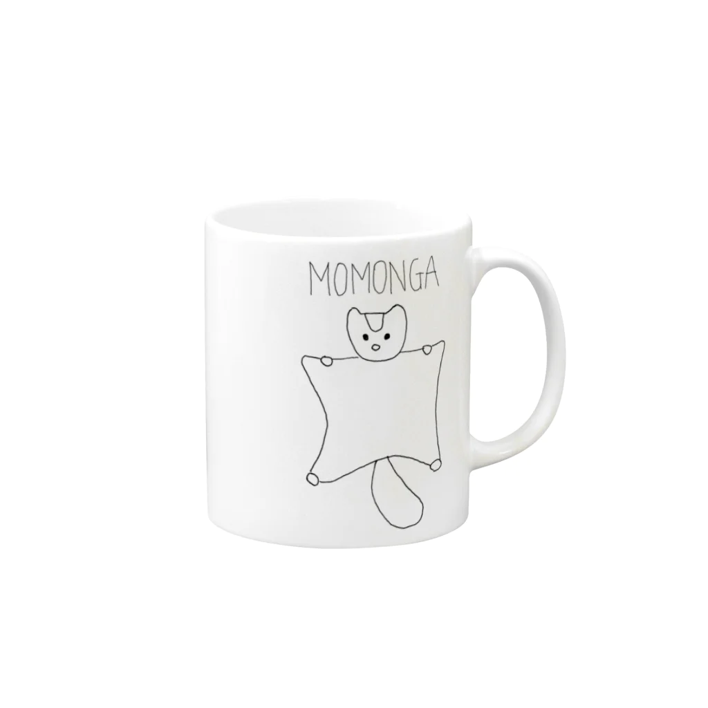 Shop monmoのmonmo Mug :right side of the handle