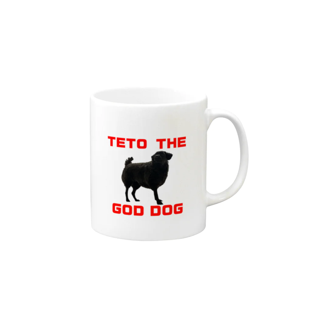 ユマコのTETO THE GOD DOG Mug :right side of the handle