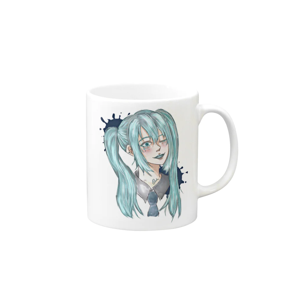 OriOri_Artのmiku_oriori Mug :right side of the handle