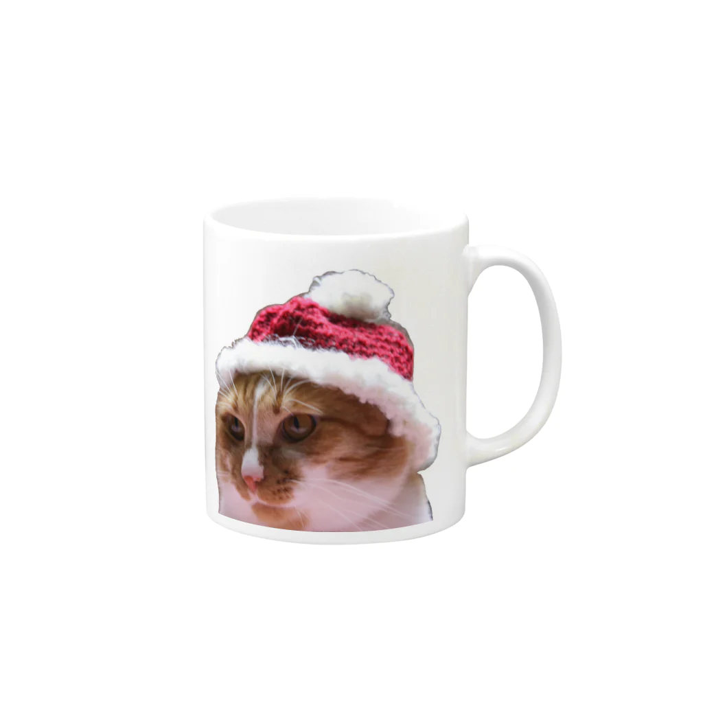 CoConutsのサンタねこココ Mug :right side of the handle