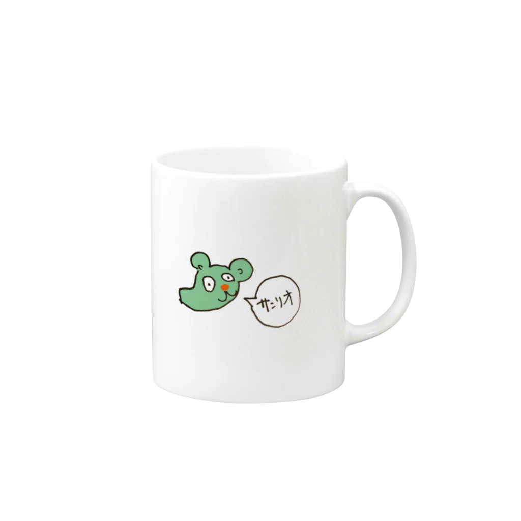 5mmの本物のキャラクター Mug :right side of the handle