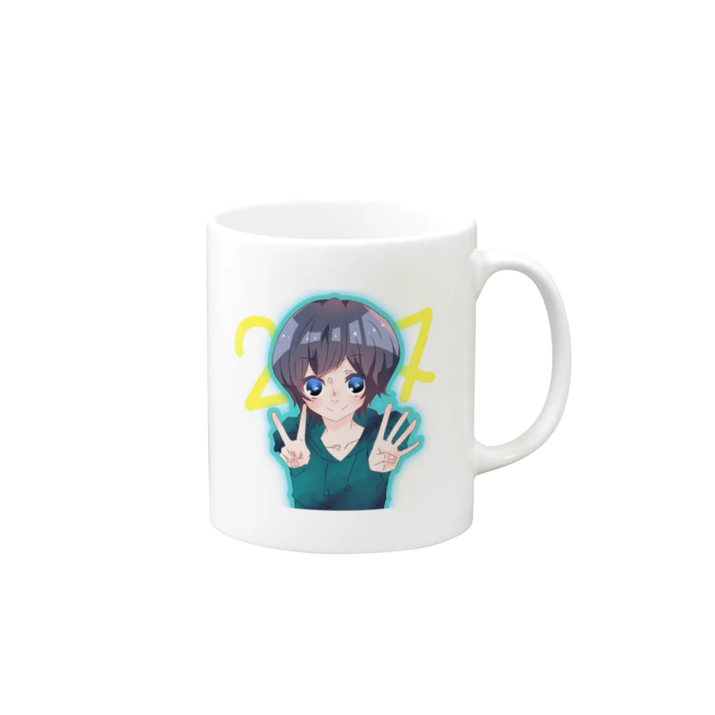 西西太館の西西太オリジナルイラストマグカップ Mug :right side of the handle