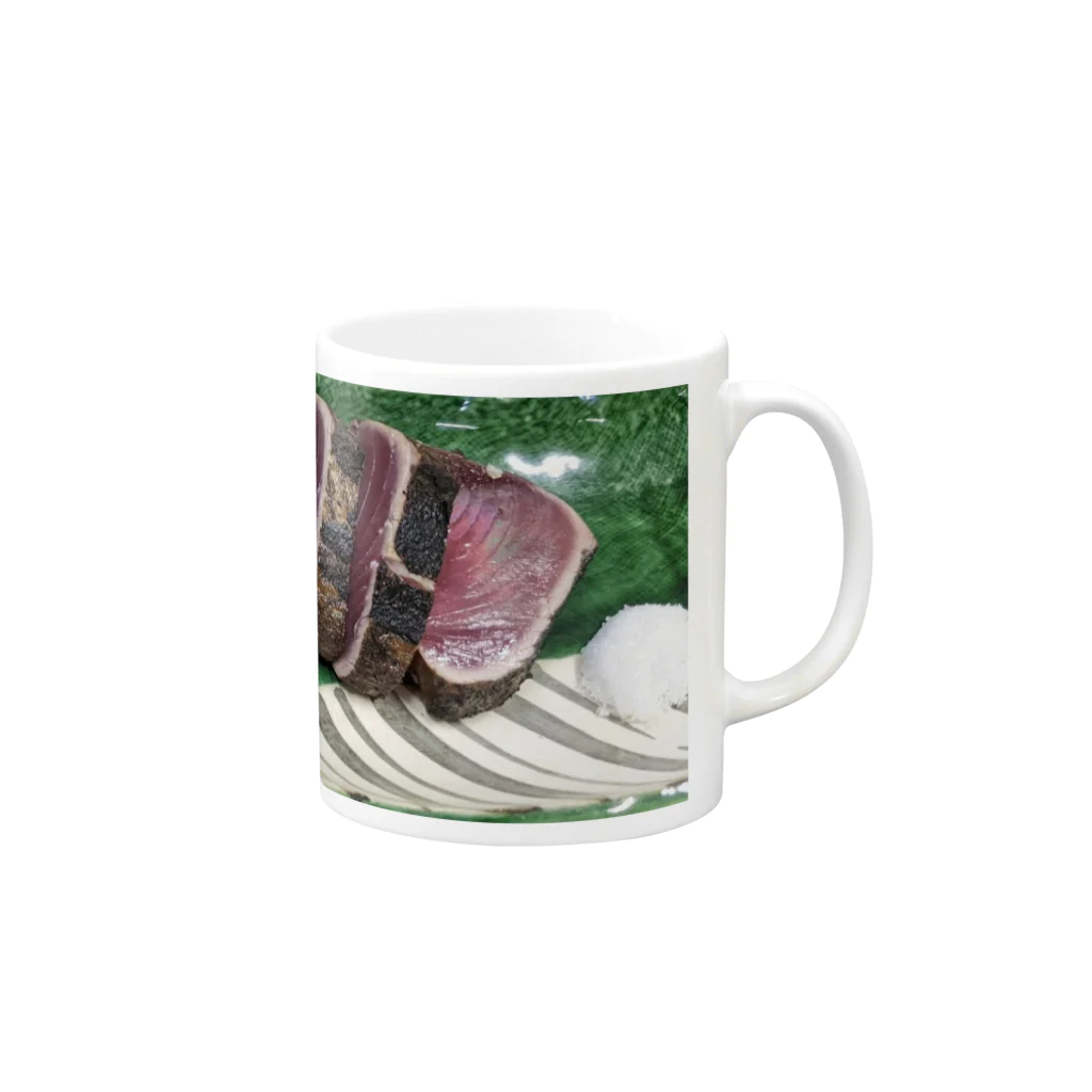 𝕕𝕖𝕖𝕖𝕝𝕚𝕥𝕖の分厚い藁焼き美味しかったです Mug :right side of the handle