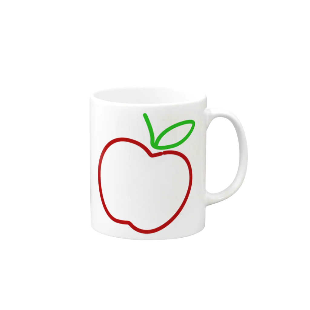 DRIPPEDのAPPLE-りんご- Mug :right side of the handle