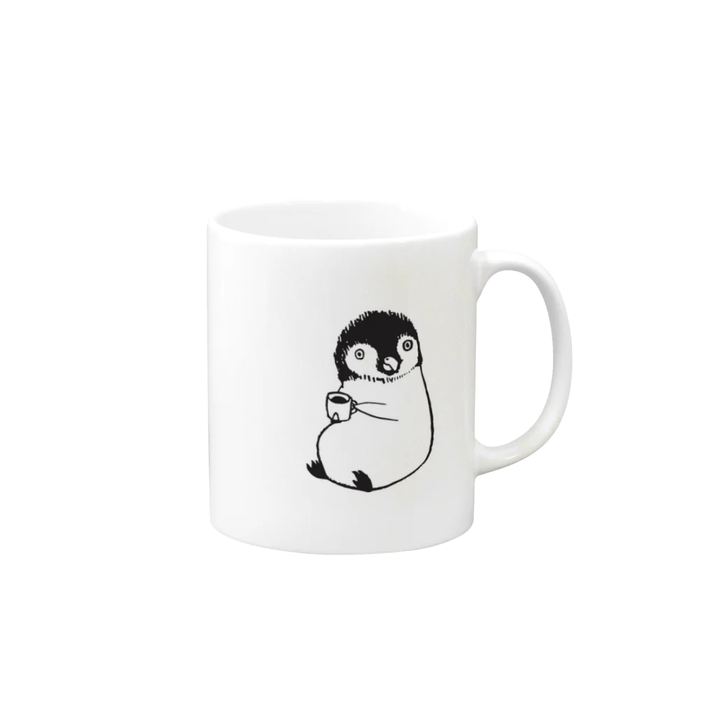 ふじの さきのちょこんと。ペンギン Mug :right side of the handle