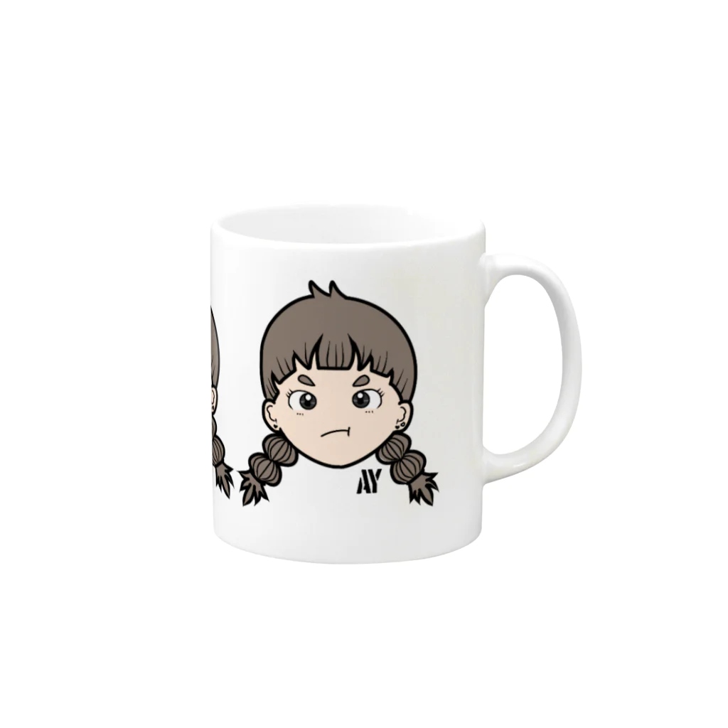 AY/girlのマロちゃんズ Mug :right side of the handle