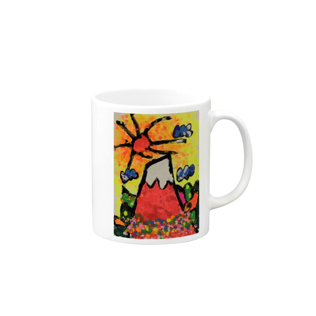 megu2525のHIROSHIの赤富士 Mug :right side of the handle