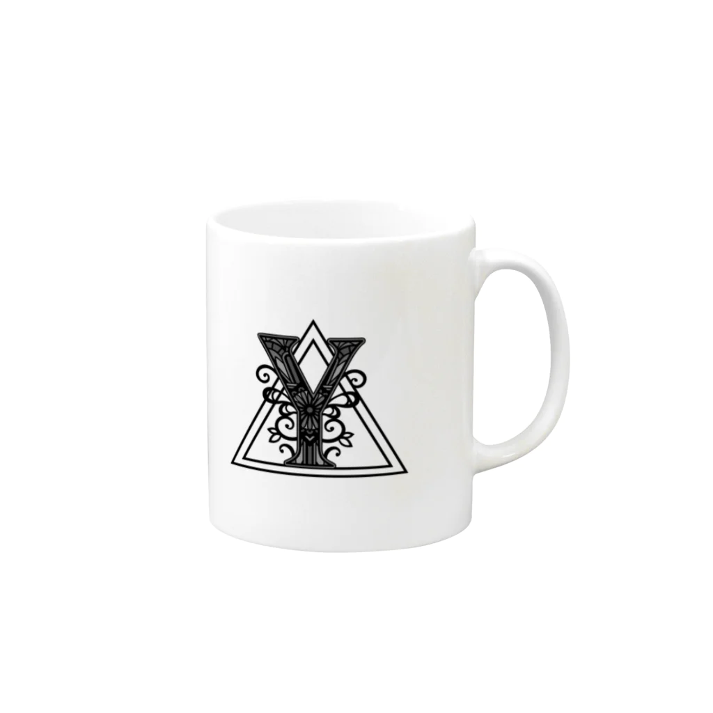 randomyokoのロゴ(RANDOMYOKO) Mug :right side of the handle