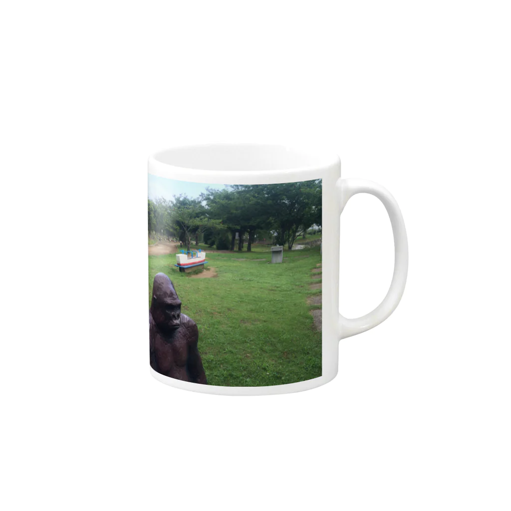 みつのゴリラ Mug :right side of the handle