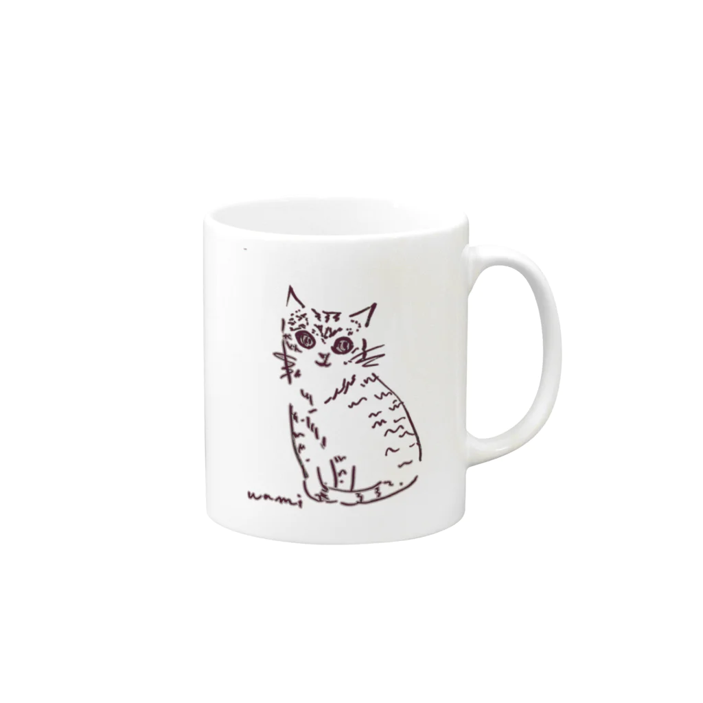 WAMI ARTのにこにこちゃん Mug :right side of the handle