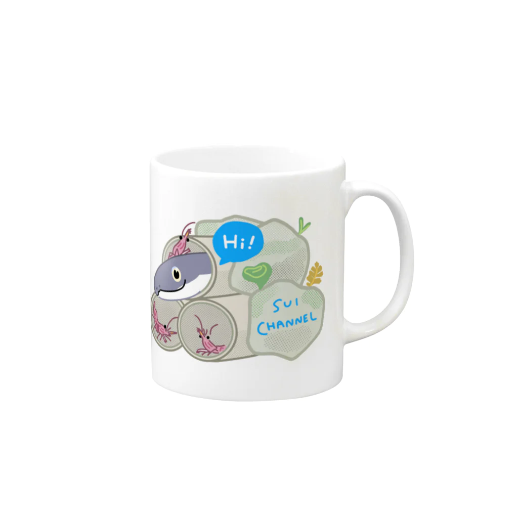 スイチャンネルの【カップ】クロちゃんと仲間たち Mug :right side of the handle