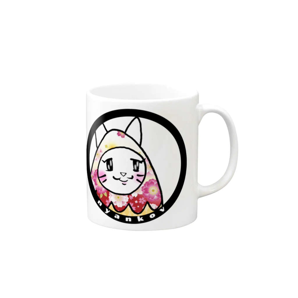 ニャンコフのニャンコフ-TKMK Mug :right side of the handle