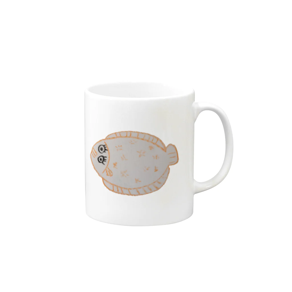 carry77のひらめっこ Mug :right side of the handle