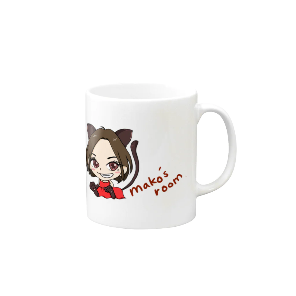 アバターグッズ部屋のまこしゃん Mug :right side of the handle