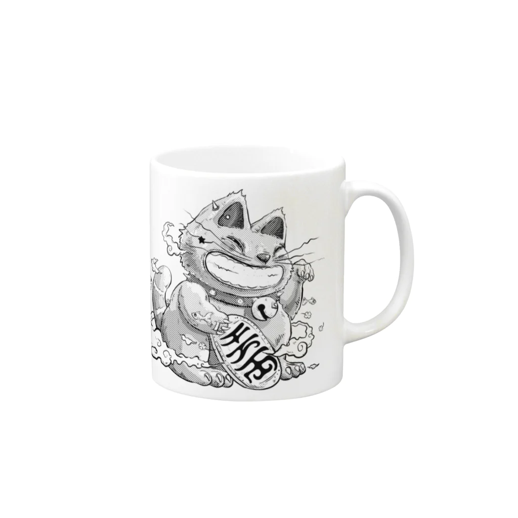 Fontaの招き猫 Mug :right side of the handle