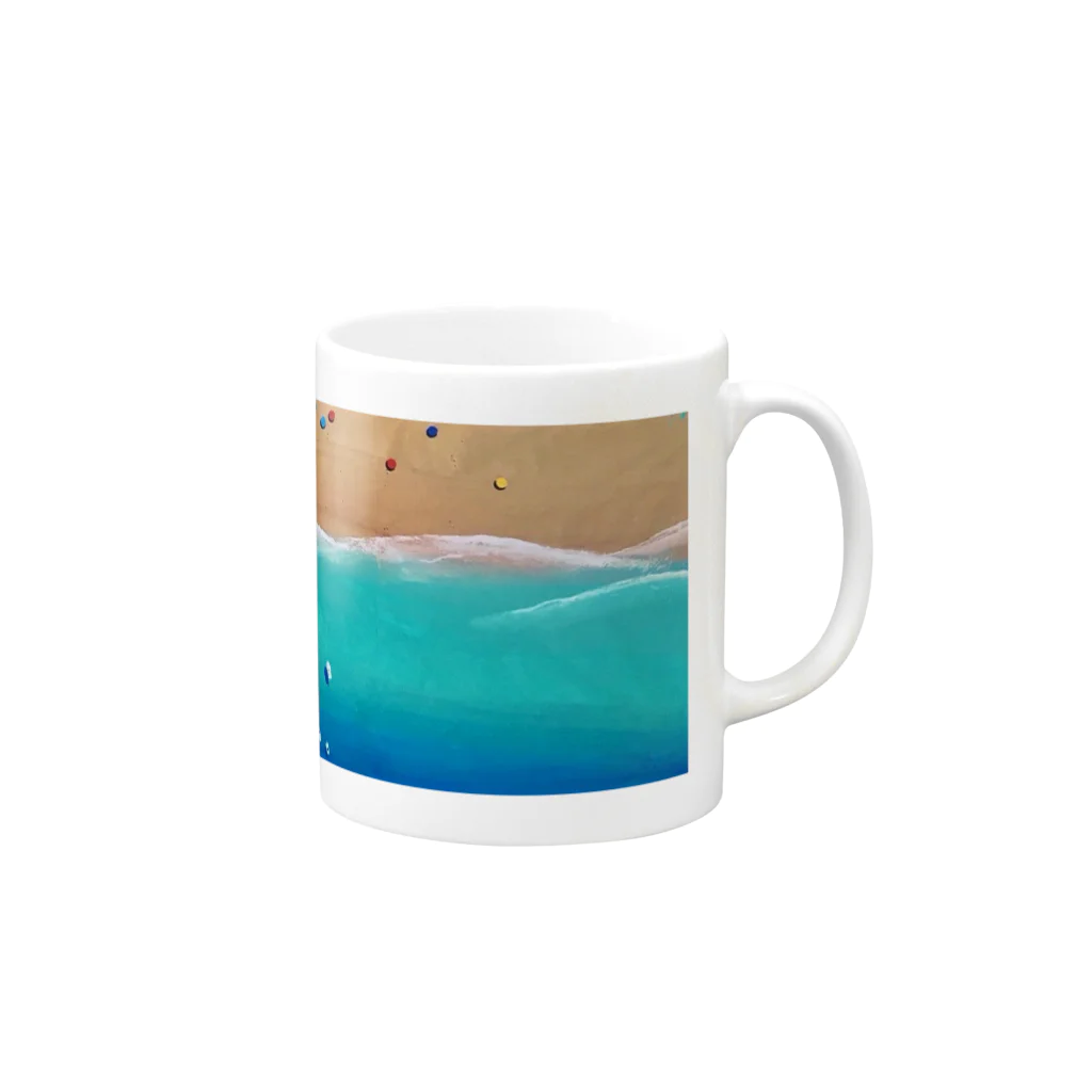 ライブアートプロジェクトのBeach Mug :right side of the handle