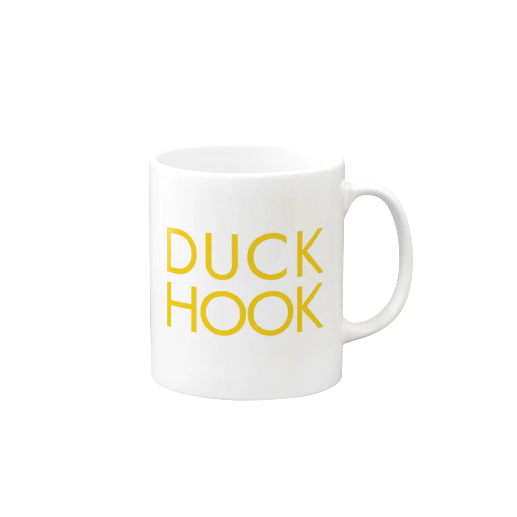 Golf Slaveのチーピン（DUCK HOOK）シリーズ Mug :right side of the handle