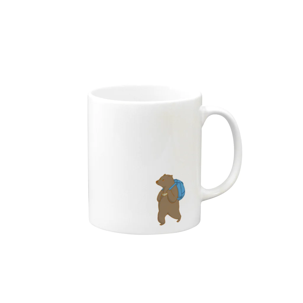 おみやげやのあるくま Mug :right side of the handle