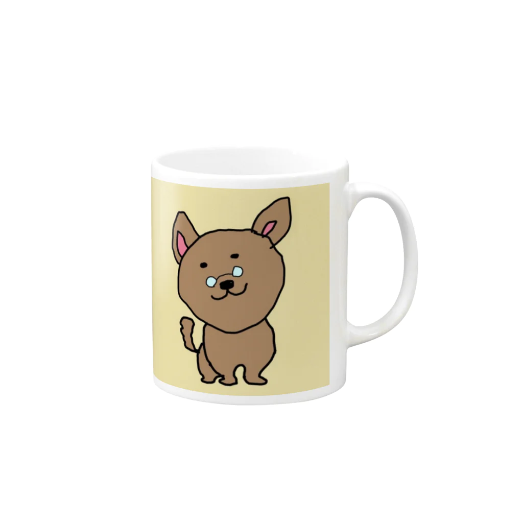 きどっちチャンネルのメガネを掛けた犬 Mug :right side of the handle