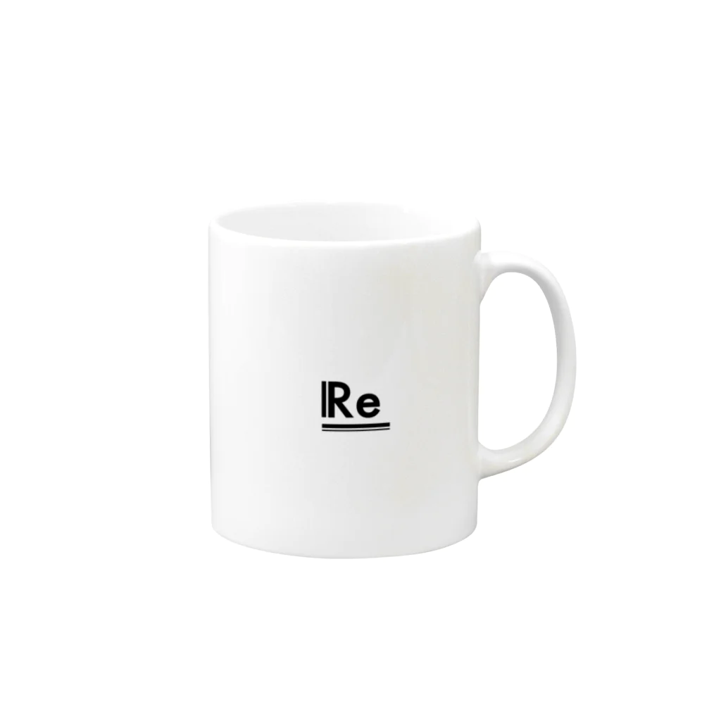 Relaxed moodのRelaxmoodワンポイントロゴ Mug :right side of the handle