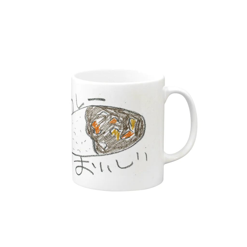 藤原 麻里菜のカレー Mug :right side of the handle