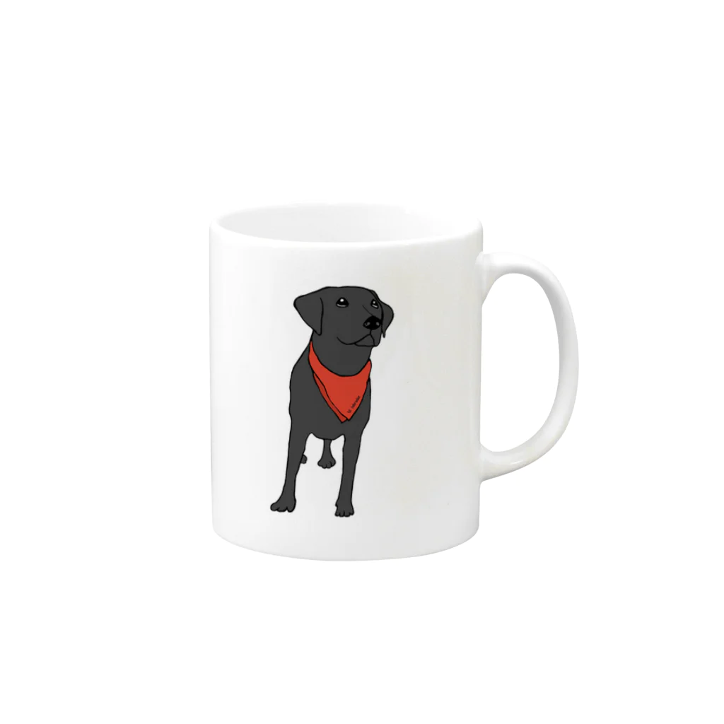 56laboのLabradorごん Mug :right side of the handle