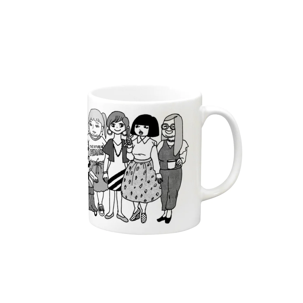 田房永子SHOPの女たちグッズ Mug :right side of the handle