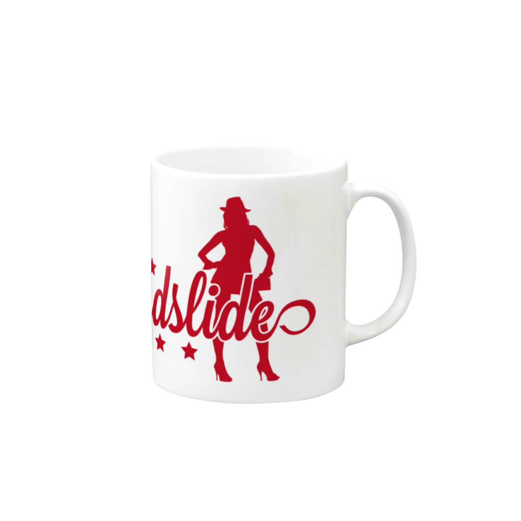 Mudslide official goods shopのMUDSLIDE original logo Mug :right side of the handle