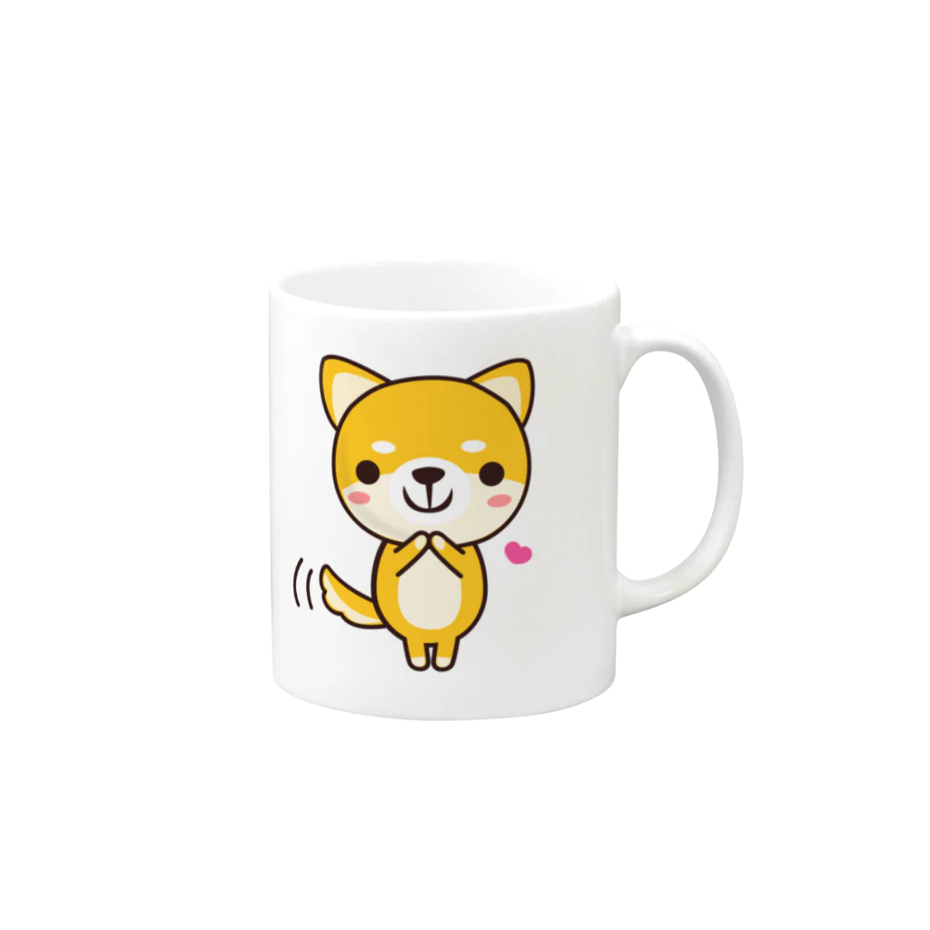 LALA KUKKAの柴犬くん Mug :right side of the handle