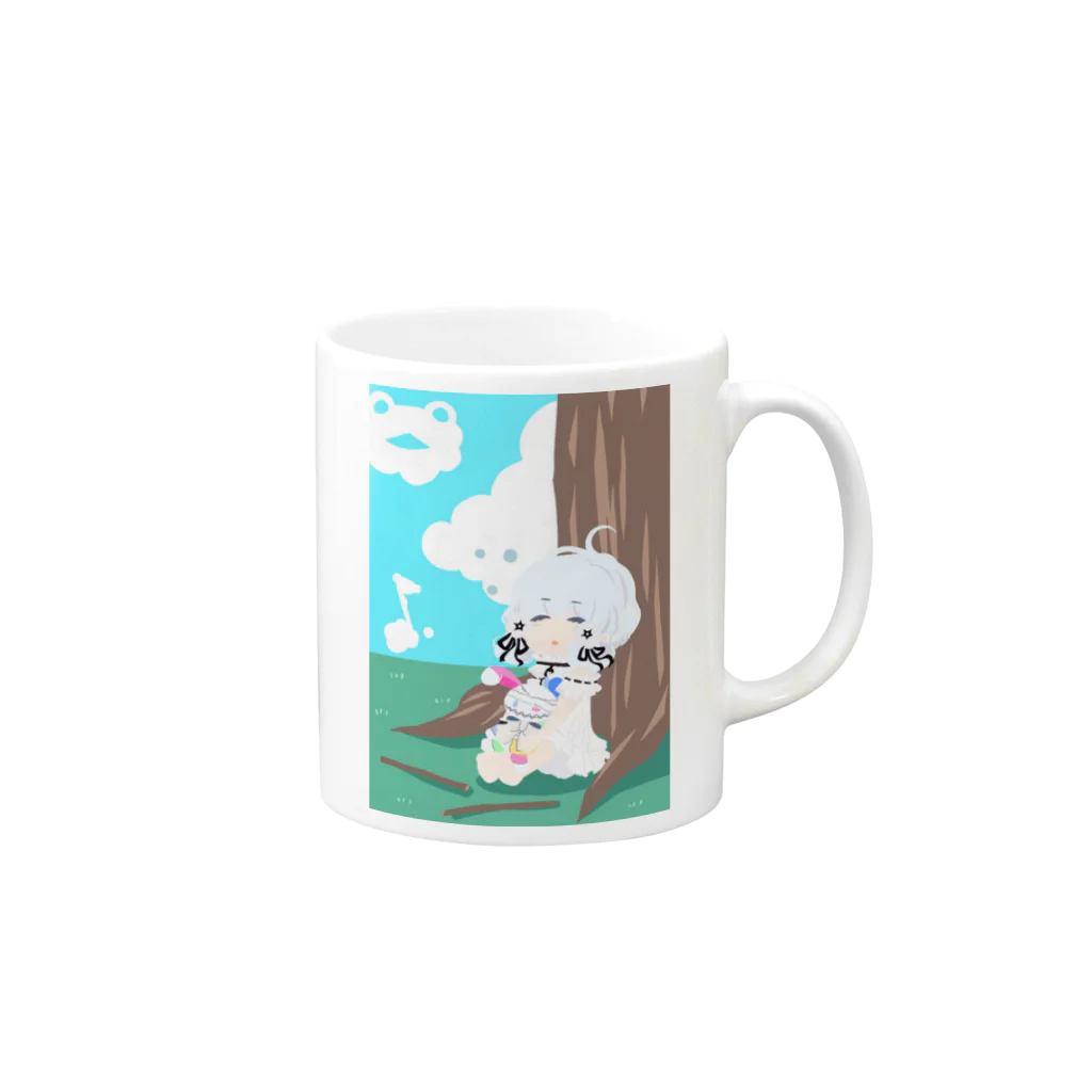 .suzu.の#コンパス  コクリコット・ブランシュ Mug :right side of the handle