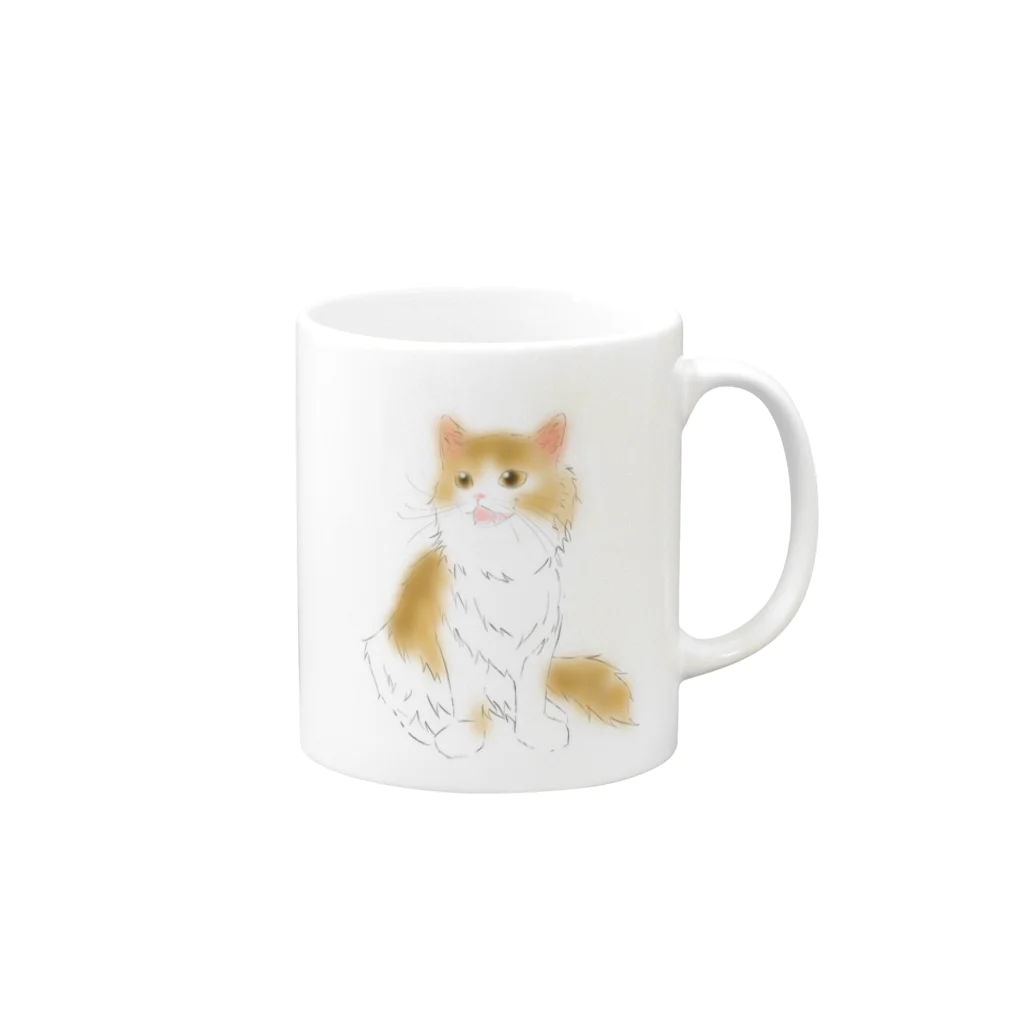 Umeno's Shopのちっちイヌ Mug :right side of the handle