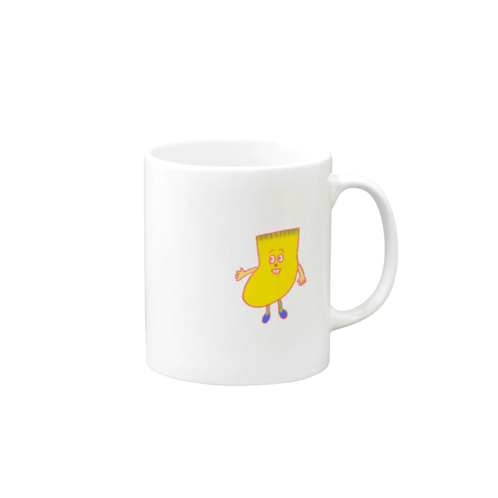 chachapoyaのくつしたボーイ Mug :right side of the handle