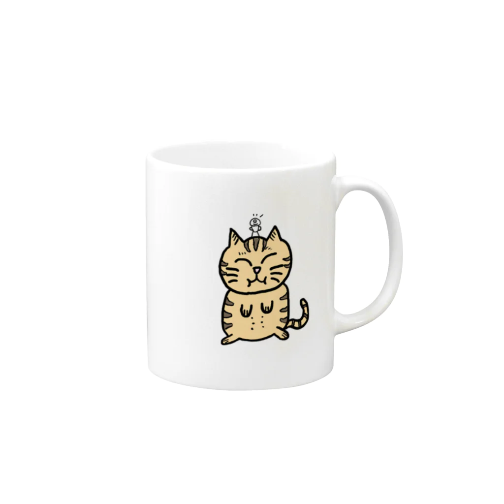 studio_tokkeのてんちゃん Mug :right side of the handle