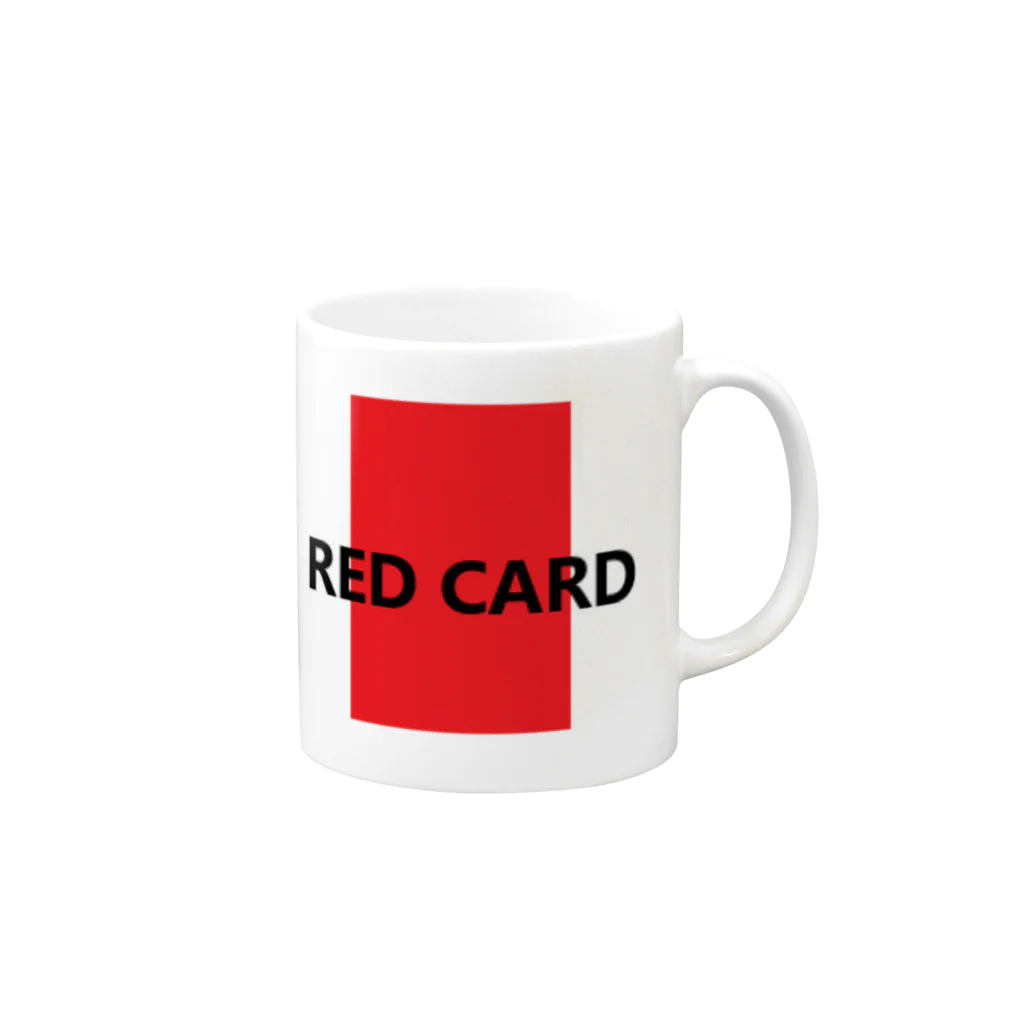 アメリカンベース のレッドカード　⚽　サッカー マグカップの取っ手の右面