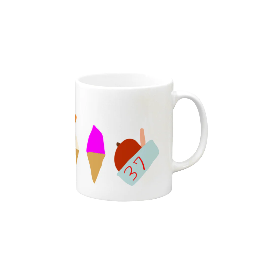 FRUITS CHOPPERのアイス天国 Mug :right side of the handle