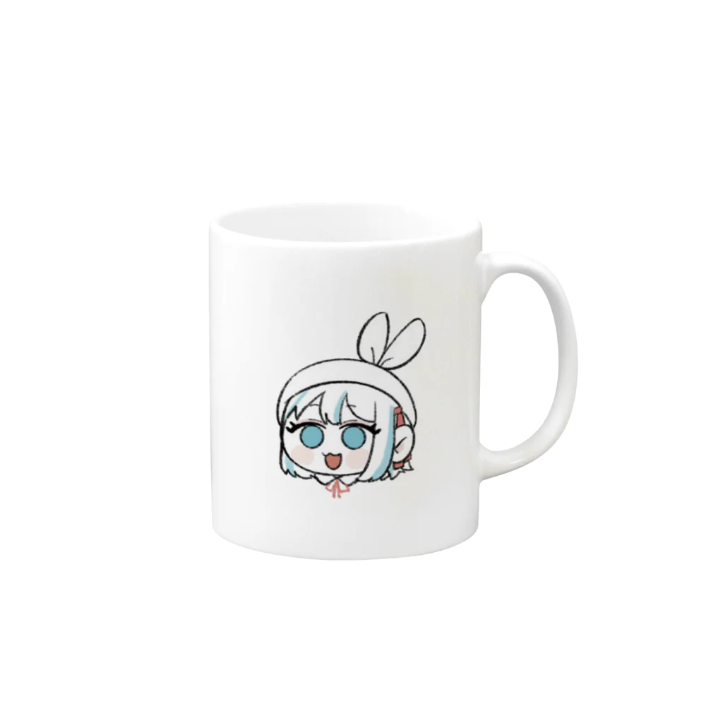 いぬい商店のおまんじゅうにあ Mug :right side of the handle