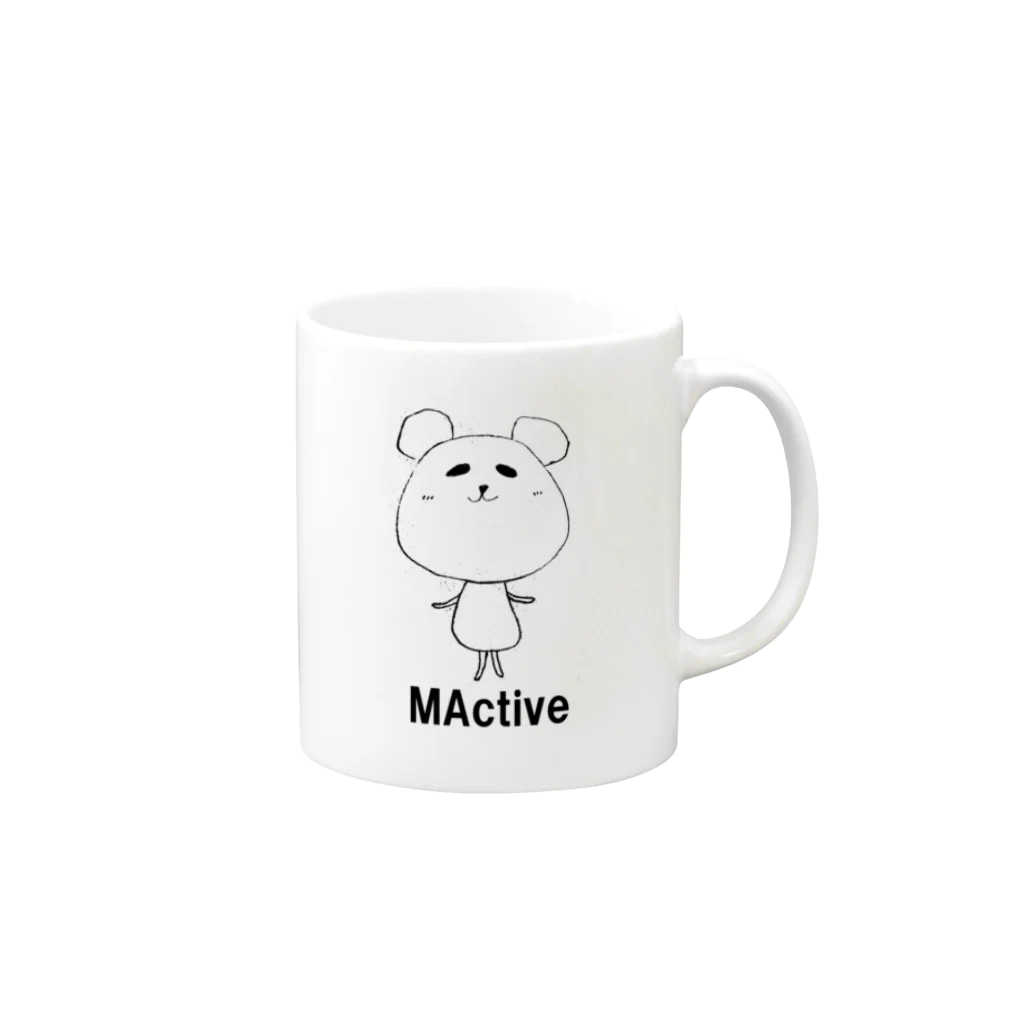 MActive公式(笑)のまくべぁーオリジナルキャラクターグッズ マグカップの取っ手の右面