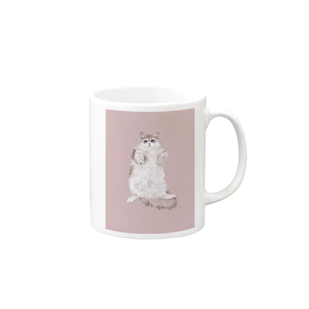 lulupeachのるるぽよグッズ Mug :right side of the handle