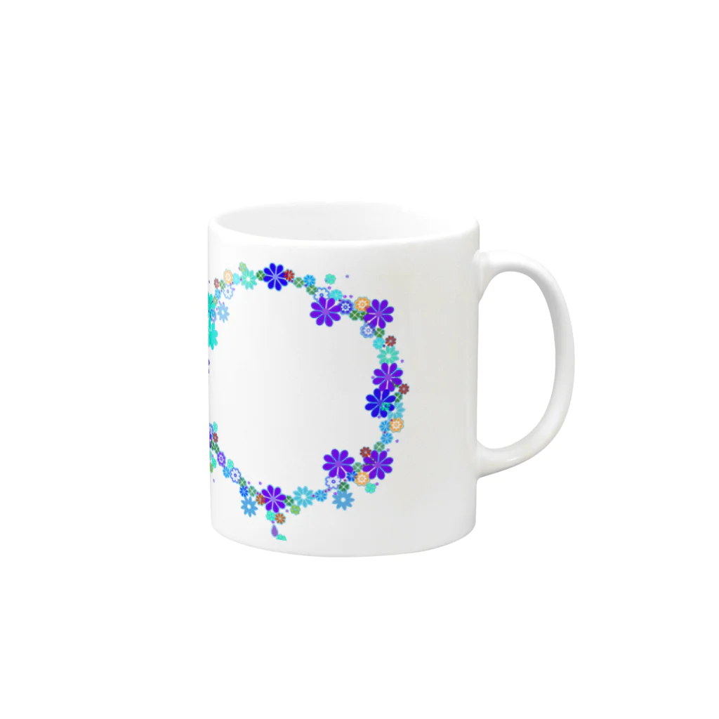 いつみ(^^♪の花模様B Mug :right side of the handle