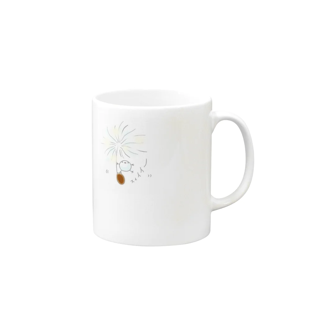 yukarickoのほえほえくん　　　　わたげで世界旅行 Mug :right side of the handle