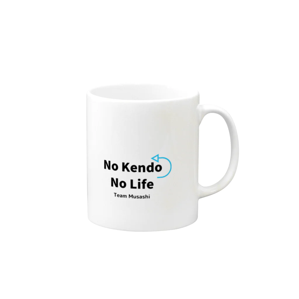 Samurai design labのNo Kendo No Life Team Musashi Mug :right side of the handle