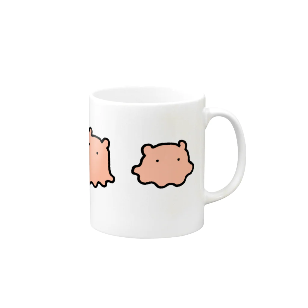 すぎもとゆうまのお店の3匹のメンダコ Mug :right side of the handle