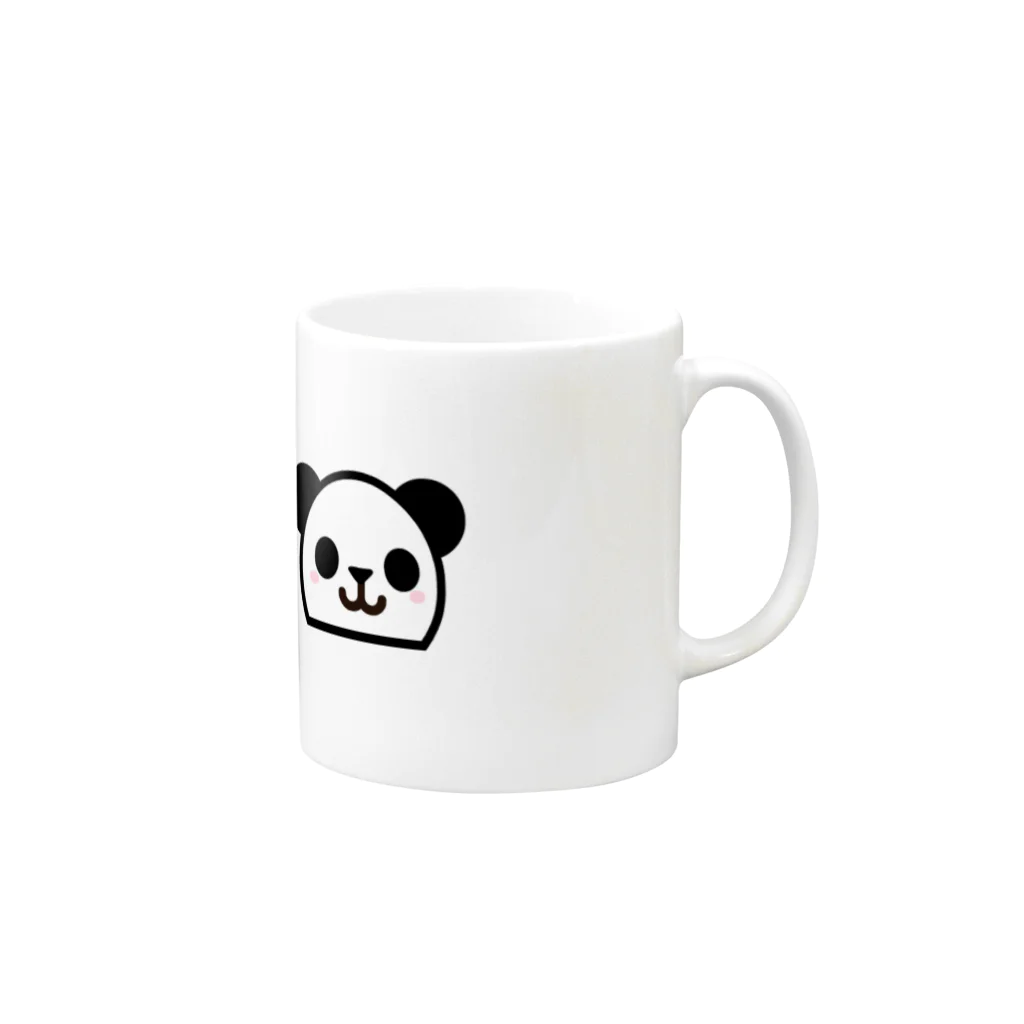 えいこせんせいの「にこにこパンダ」のくっきりにこにこパンダ Mug :right side of the handle