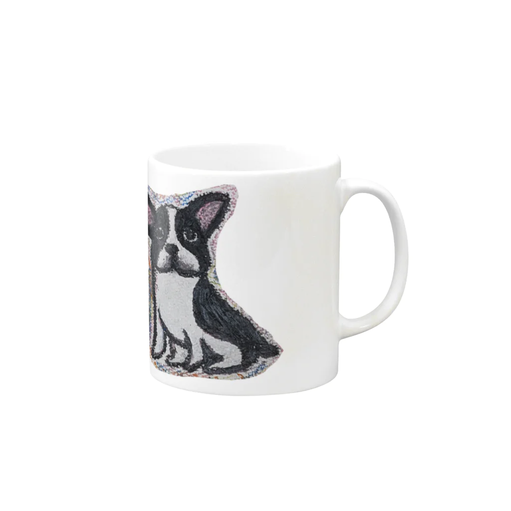 ルーナ│障害者アート のフレブル Mug :right side of the handle